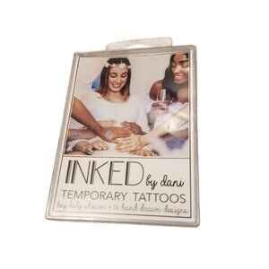 INKED by dani Temporary Tattoos Boy Baby Shower Set Waterproof Hand-Drawn New